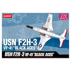 Academy Usn F2h-3 Banshee Vf-41 Black Aces 1-72 Modelo Plástico