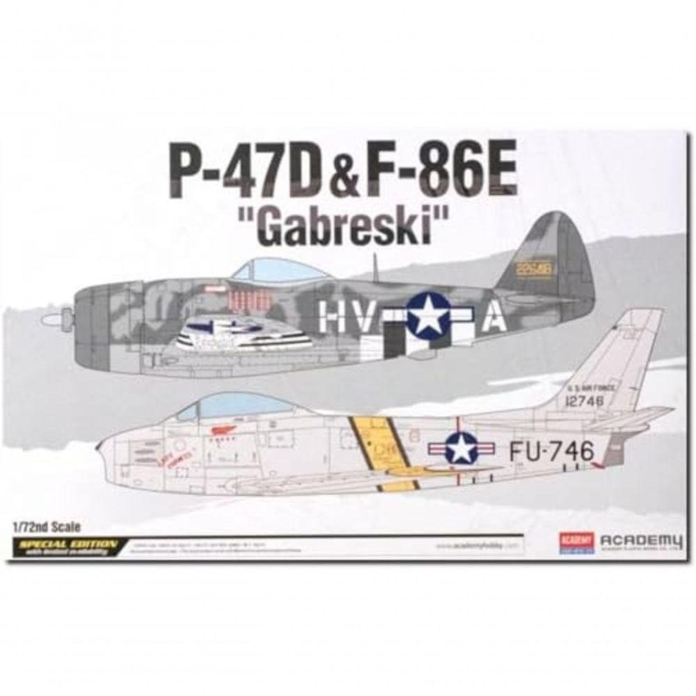 Academy Aca12530 P-47d & F-86e Gabreski Ltd Edt - Kit Detalhado 1-72