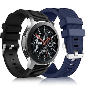 Pulseiras Para Samsung Galaxy Watch 3-46mm (preto-azul Marinho)
