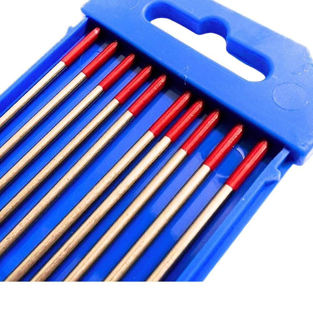Kit 10 Eletrodo Tung. 1,6mm + 10 Eletrodo Tung 2,4mm Ponta Vermelha