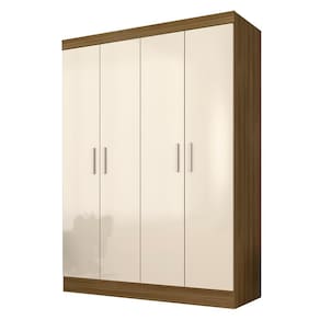 Guarda Roupa Solteiro Paris 4 Portas 2 Gavetas Boreal/off Premium - Ma