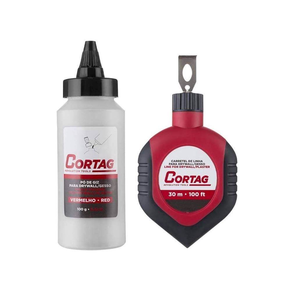 Carretel De Linha Com Giz Vermelho 30M 61810 - Cortag