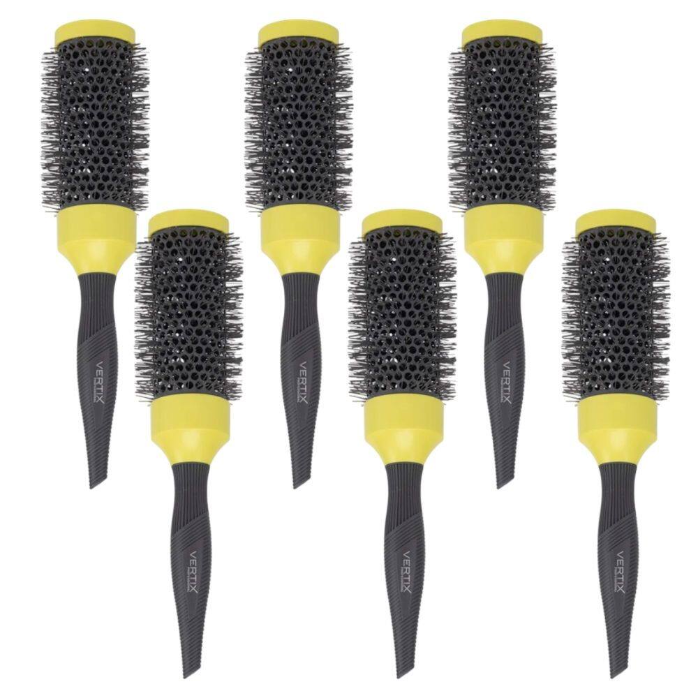 6 Escova Profissional Lime Green Cerâmica 43mm Vertix