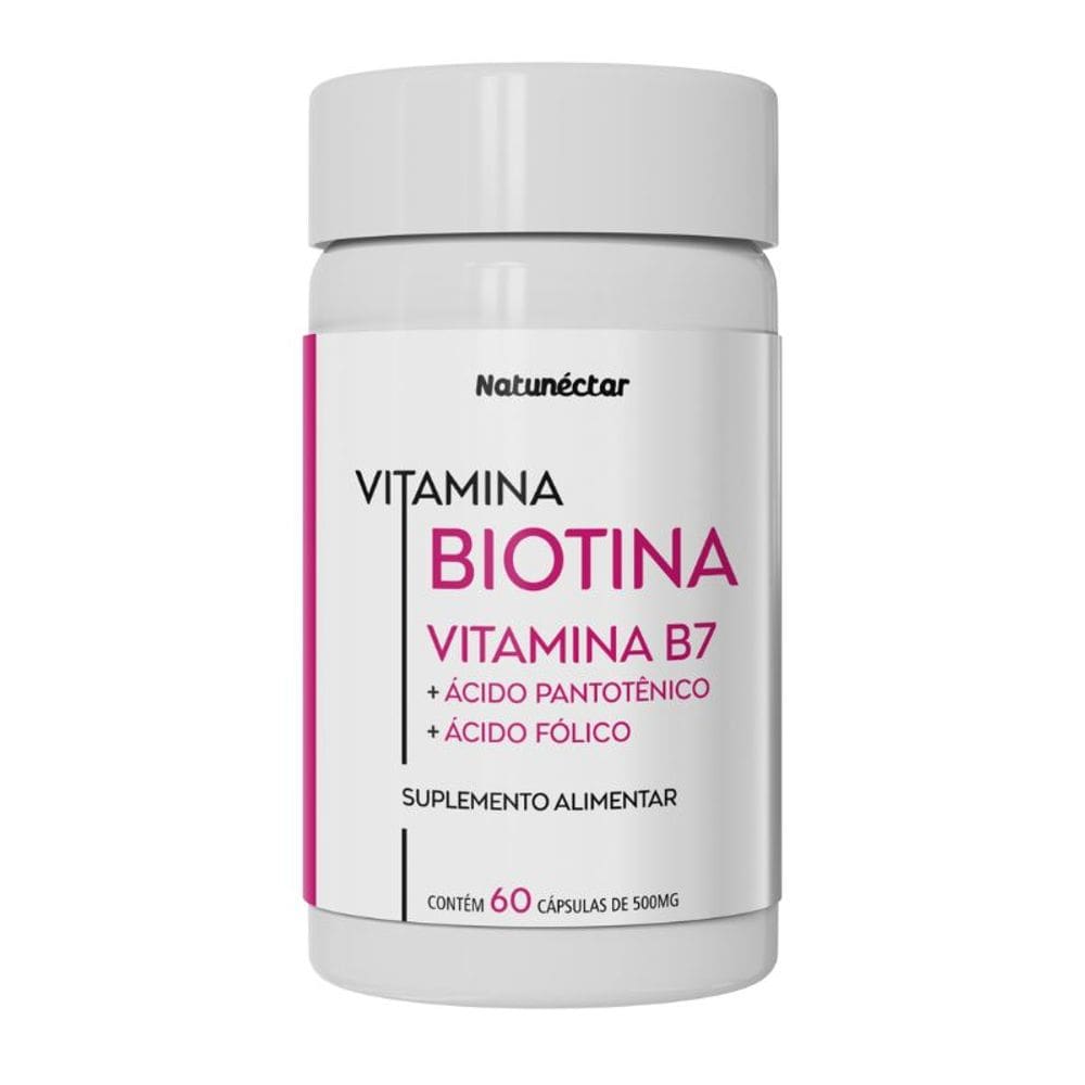 Biotina Cabelos e Unhas Natunectar 500mg - 60 cápsulas