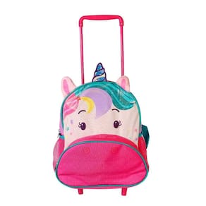 Mochila Infantil Com Rodinhas Unicórnio - Roxo