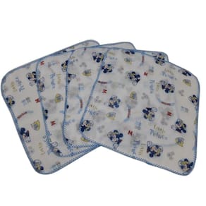 5 Fralda De Boca Disney 33X33 Estampada Com Croche Mickey