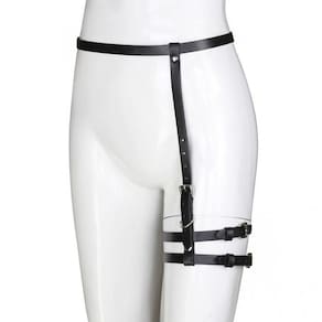 Harness De Perna Com Duas Tiras - Selene - Coleção Fetiche Lovetoys - Preto, único
