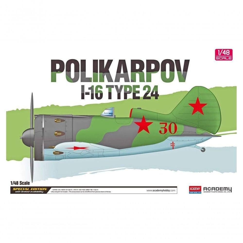 Academy Polikarpov I-16 Type 24 1-48 - Kit de Modelo Plástico