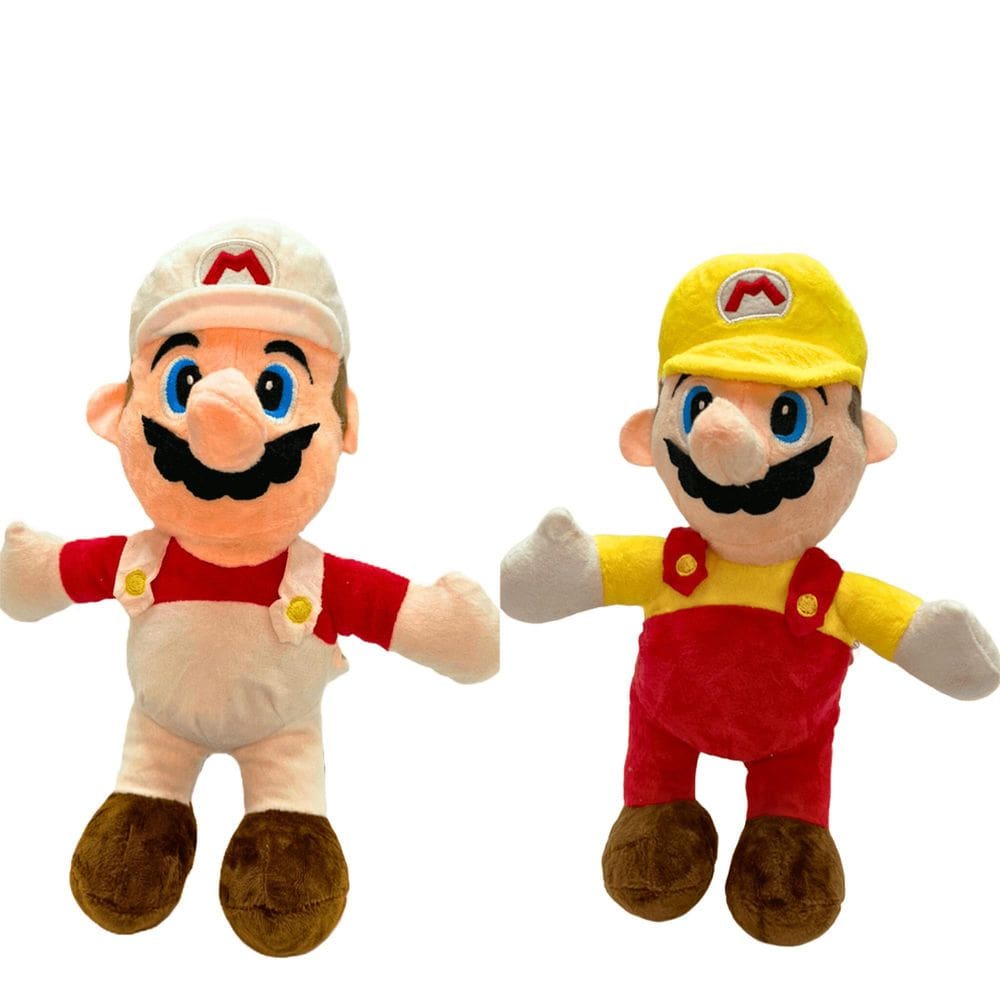 Kit Brinquedo De Pelúcia Super Mario Bros E Luigi Poder 25Cm