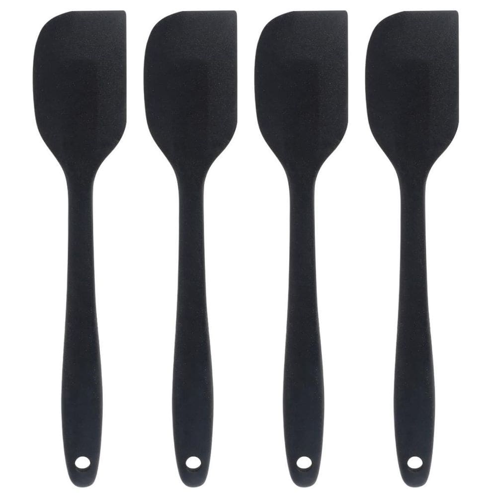Espatula De Silicone Preta Grande Kit 04 Un