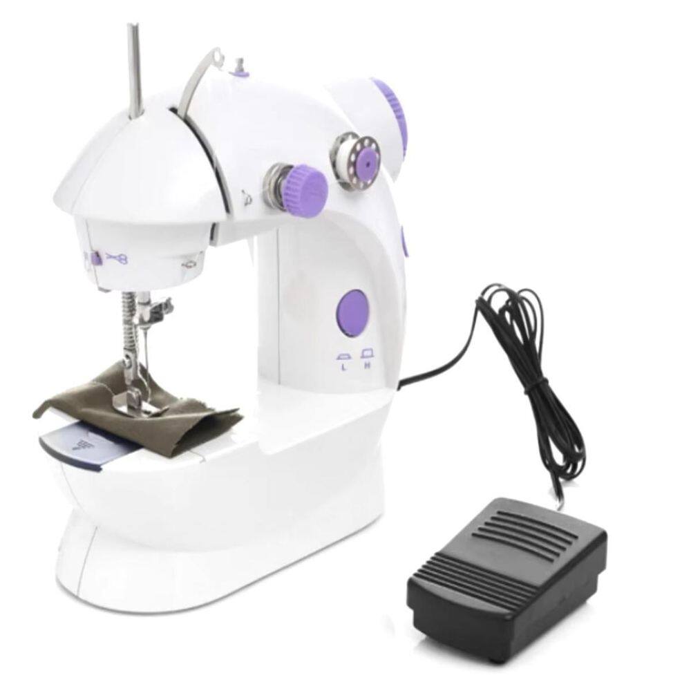 Máquina De Costura Elétrica Mini, Bivolt E Portátil Pedal