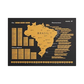 Mapa Do Brasil De Raspar Viagem Raspadinha Lugares Visitados