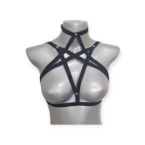 Harness Feminino Em Elástico Thelema Coleção Fetiche - Lovetoys - Preto, único