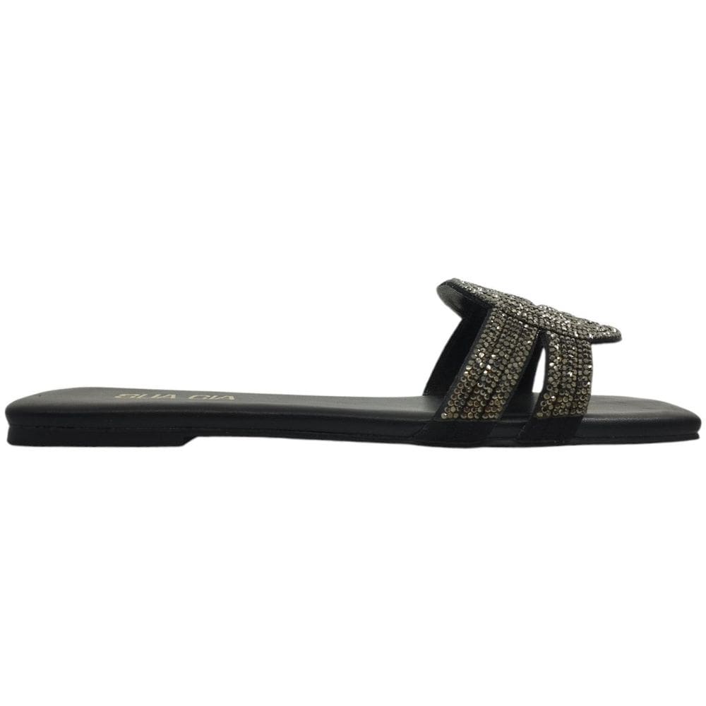 Tamanco Feminino Rasteira Casual Dia a Dia Passeio com Strass Conforto Ft Ana Castela Sua Cia 8230.15680
