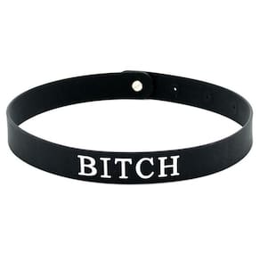 Colar Em Silicone Bitch - Lovetoys - Preto