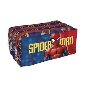 Estojo 3 Divisórias Escolar Homem Aranha Marvel Azul Dac