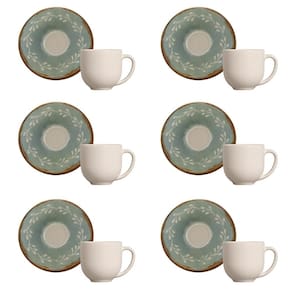 Conjunto de Xícara de Cafezinho com Pires 06 Peças Coup Mediterrâeno Porto Brasil