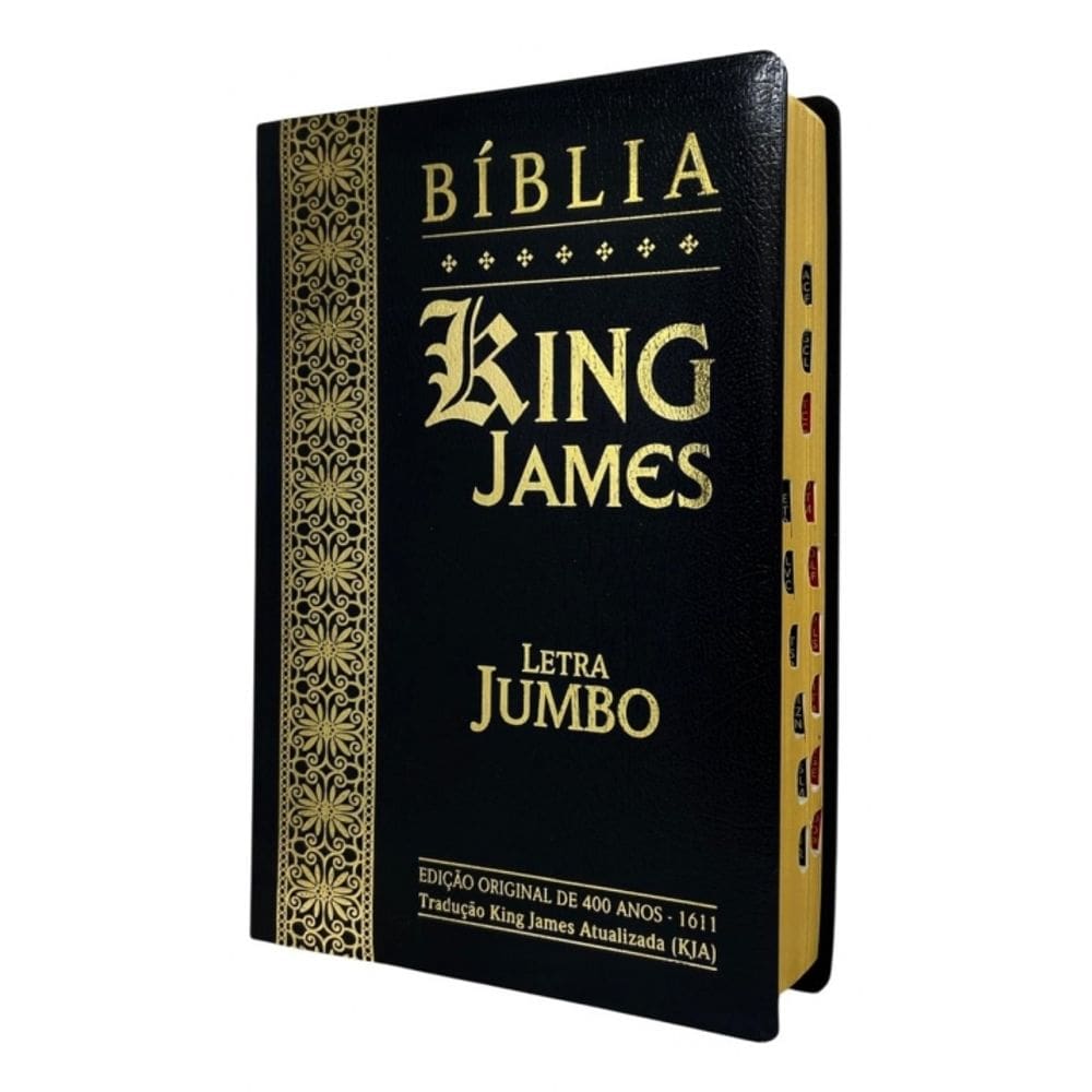 Bíblia King James Atualizada Masculina E Feminina Pastores Ministros Velho E Novo Testamento Letra Jumbo Com Índice E Capa Prerta
