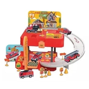 Kit Estacionamento Maleta Base Dos Bombeiros Carrinho