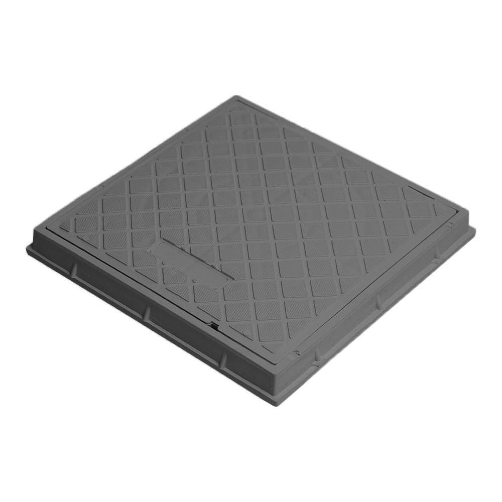 Tampa Pvc Cinza Caixa Esgoto Gordura 40X40Cm Elétrica