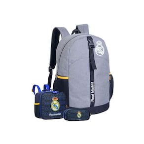 Kit Real Madrid Mochila Esporte Costa + Lancheira + Estojo D