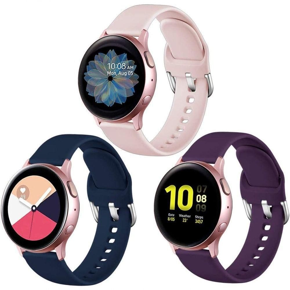 3 Pulseiras Silicone P- Samsung Galaxy Watch (p-m)