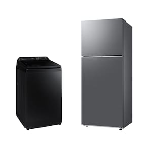 Lavadora Smart Samsung Digital Inverter WA14CG Black 14kg 220V + Geladeira Samsung TMF RT38DG6120S9FZ SmartThings 391L Inox Look Bivolt