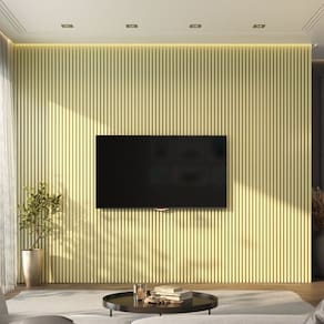 Painel Ripado de Pvc 6 Barras de 2,70m X 0,15cm Venda em 2,43m² Bege