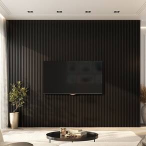 Painel Ripado de Pvc 6 Barras de 2,70m X 0,15cm Venda em 2,43m² Preto