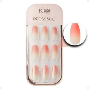 Unha Postiça Autocolante Kiss Ny Press&Go Grapefruit Ade KPNC02K