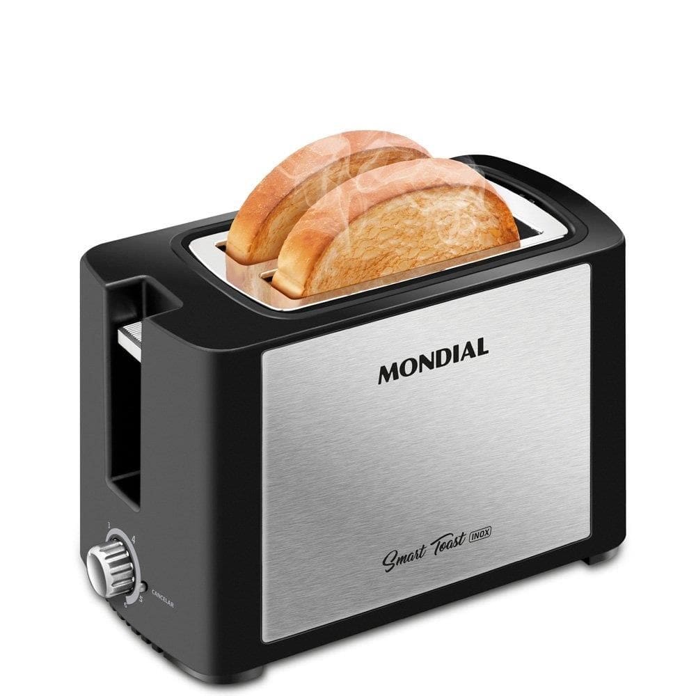 Tostador De Pão Mondial T-13 | Preto/Inox