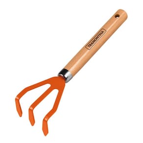 Ancinho Met. com 3 Dentes e Cabo de Mad. para Jardinagem - Tramontina 77909001