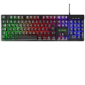 Teclado Com Fio Semi mecânico Gamer Xzone Gts-01, RGB,19 Teclas Anti-Ghosting e 12 Teclas Multimídia, ABNT2, Preto