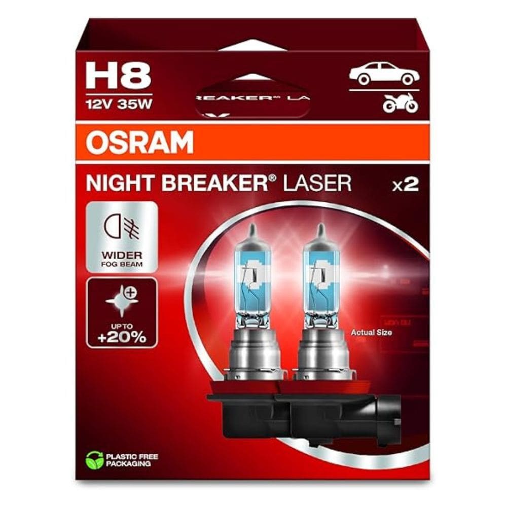 Par Lâmpada Osram Night Breaker Laser H8 150%+luz 35w/12v