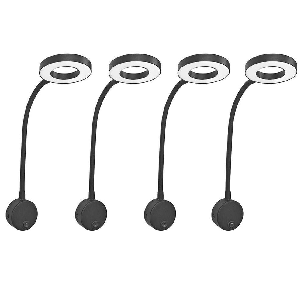 Kit 4 Arandela Cabeceira Leitura Direcionável Led 5W Bet69