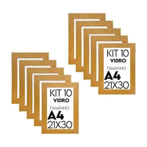Porta Retrato de Vidro 21x30cm Kit com 10 Unidades Lembrancinha de Festa - caixa com 100 Unidade