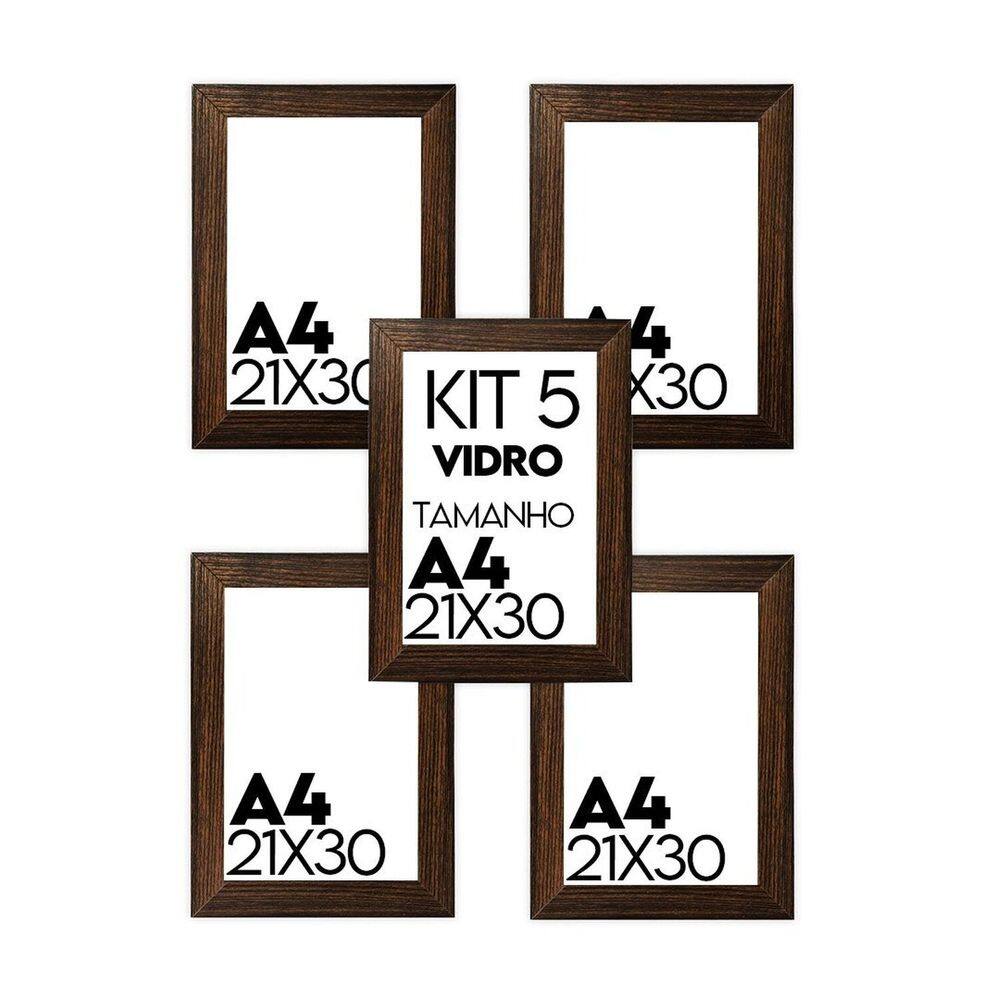 Porta Retrato de Vidro 21x30cm Kit com 5 Unidades Lembrancinha de Festa - caixa com 100 Unidade