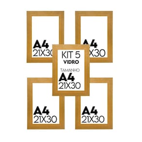 Porta Retrato de Vidro 21x30cm Kit com 5 Unidades Lembrancinha de Festa - caixa com 100 Unidade