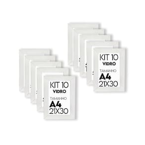 Porta Retrato de Vidro 21x30cm Kit com 10 Unidades Lembrancinha de Festa - caixa com 100 Unidade