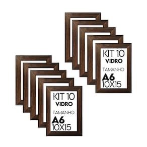 Porta Retrato de Vidro 10x15cm Kit com 10 Unidades Lembrancinha de Festa - caixa com 100 Unidade