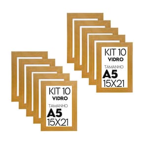 Porta Retrato de Vidro 15x21cm Kit com 10 Unidades Lembrancinha de Festa - caixa com 100 Unidade
