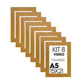 Porta Retrato de Vidro 15x21cm Kit com 8 Unidades Lembrancinha de Festa - caixa com 100 Unidade