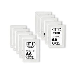 Porta Retrato de Vidro 10x15cm Kit com 10 Unidades Lembrancinha de Festa - caixa com 100 Unidade
