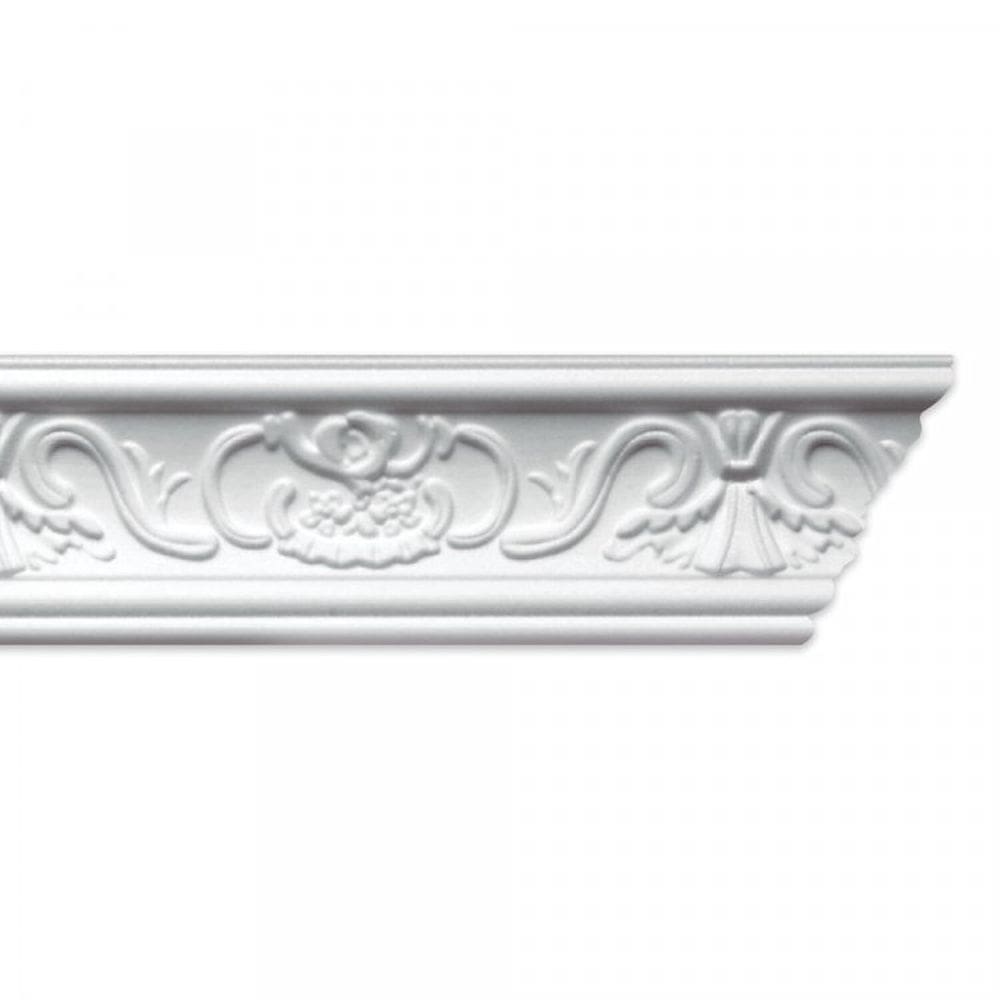 Kit com 20 Barras Roda Teto Perfil de Poliestireno Tanja Homestar 40m Branco