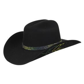 Chapéu Americano Boiadeira Preto com Strass Mundial 37480