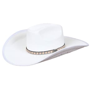 Chapéu Country Branco com Strass Mundial 37482