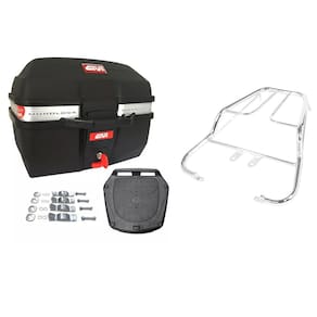 KIT BAÚ MOTO 27L GIVI TRAFFIC + BAGAGEIRO CBX 250 TWISTER 2001 à 2008 HONDA PROJETIL