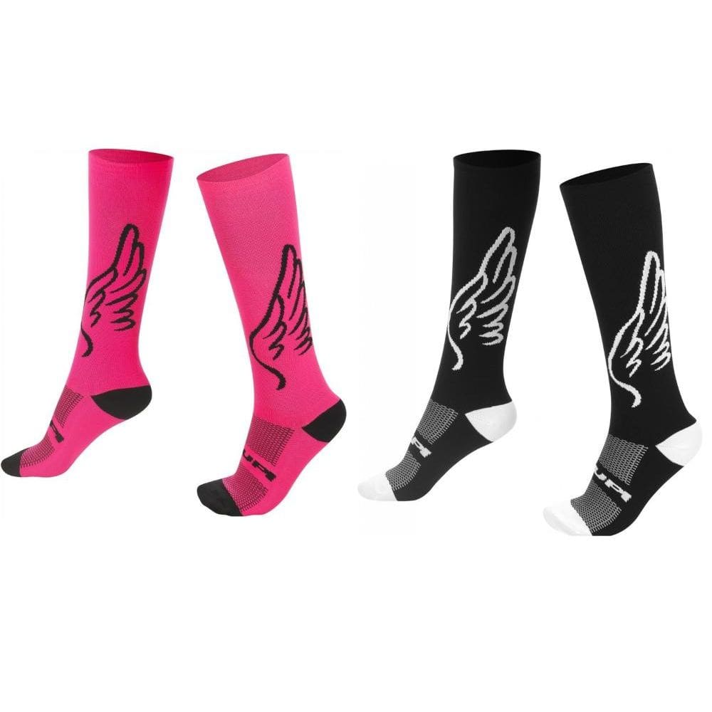 Kit 02 Pares Meia Corrida Ciclismo HUPI Longa Asas