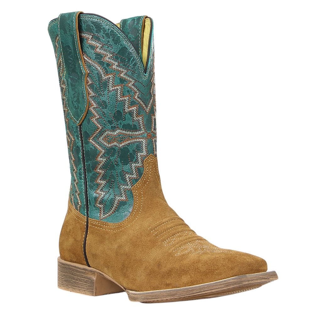 Bota Masculina Bico Quadrado Camurça Caramelo Cow Way 37505
