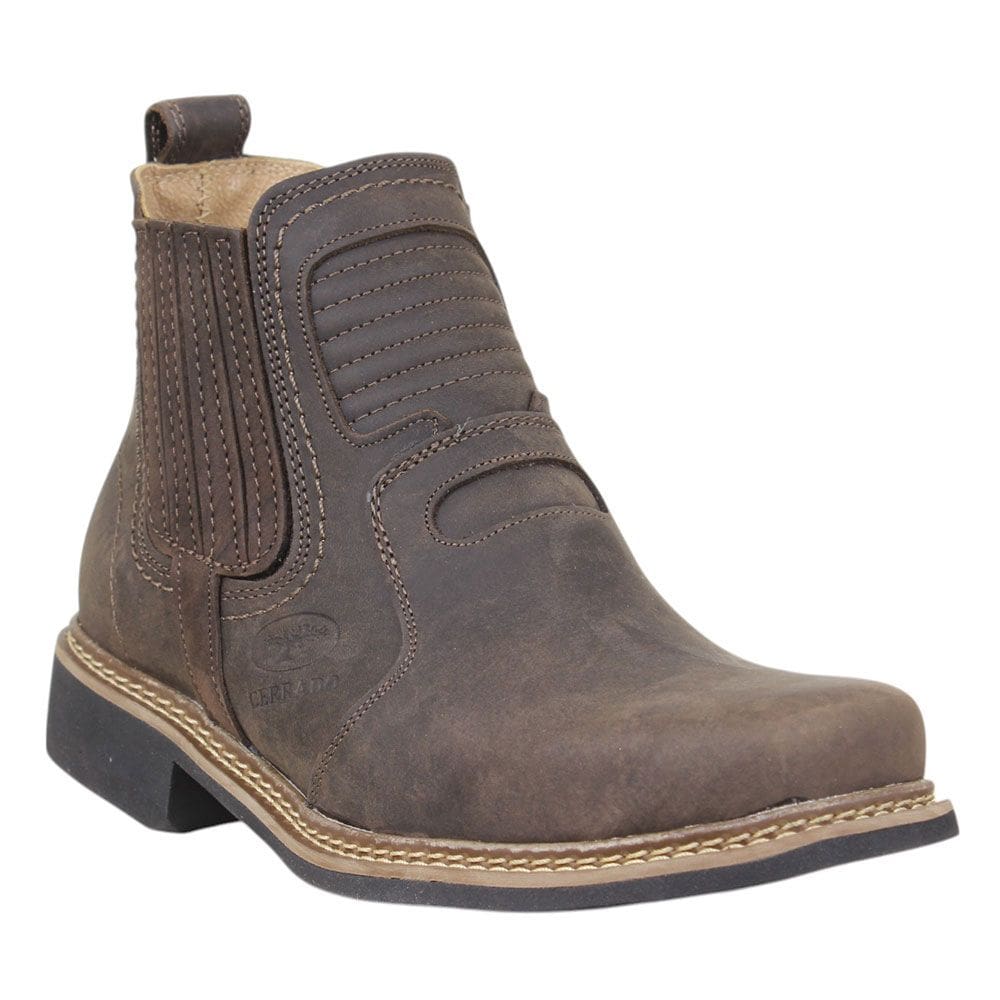 Botina Masculina Bico Redondo Café Cerrado 37607